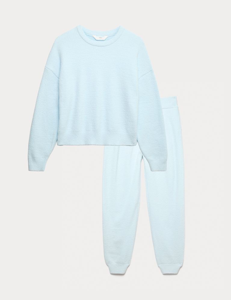 Cosy Bouclé Knitted Lounge Sweatshirt Set 2 of 6