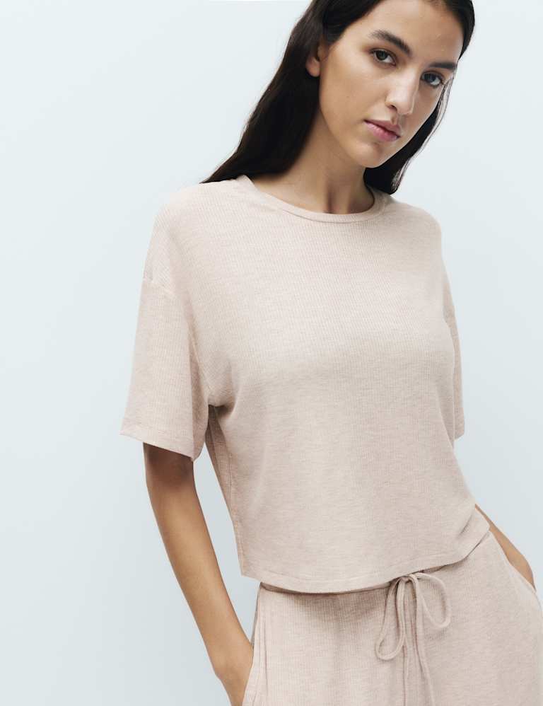 Modal Rich Ribbed Pyjama Top Set 4 of 6