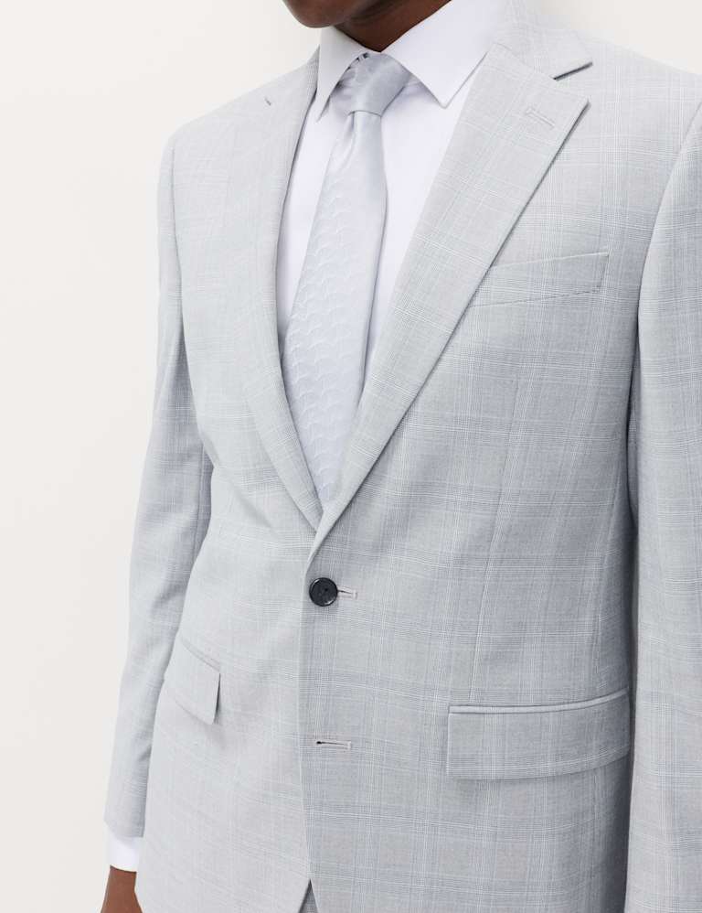 2 Piece Regular Fit Check Stretch Suit 4 of 6