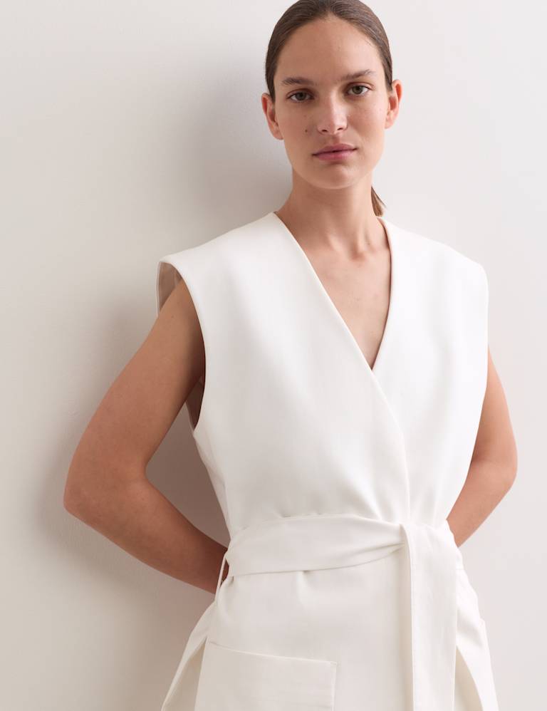 Cotton Rich Sleeveless Jacket & Shorts Set 3 of 6