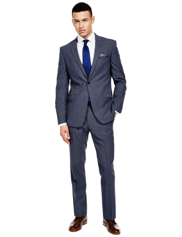 Blue Slim Fit Suit 1 of 8