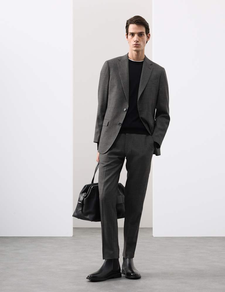 Tailored Fit Pure Wool Puppytooth Suit 3 of 6