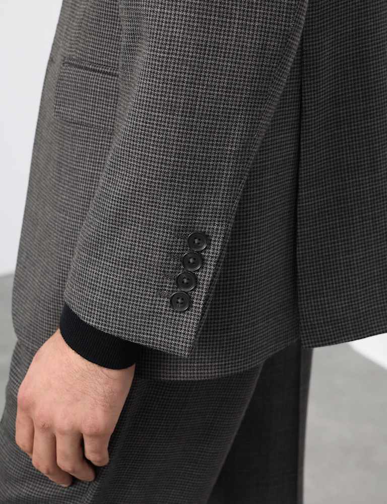 Tailored Fit Pure Wool Puppytooth Suit 6 of 6