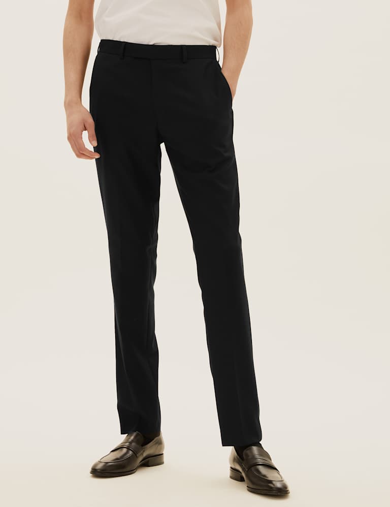 Black Slim Fit Textured Dinner Suit 5 of 9