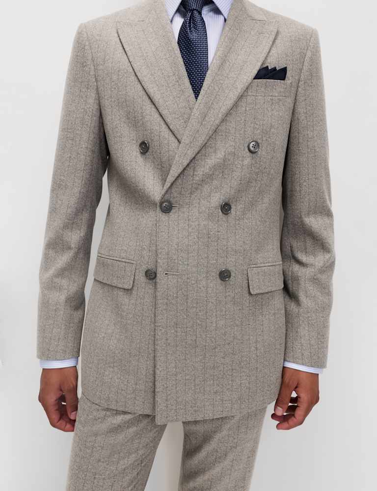 Slim Fit Pinstripe Double Breasted Suit 2 of 6