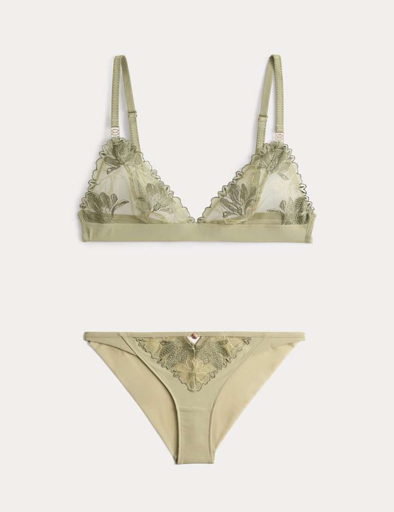 Ianthe Embroidered Non Wired Bralette Set A-E 2 of 6