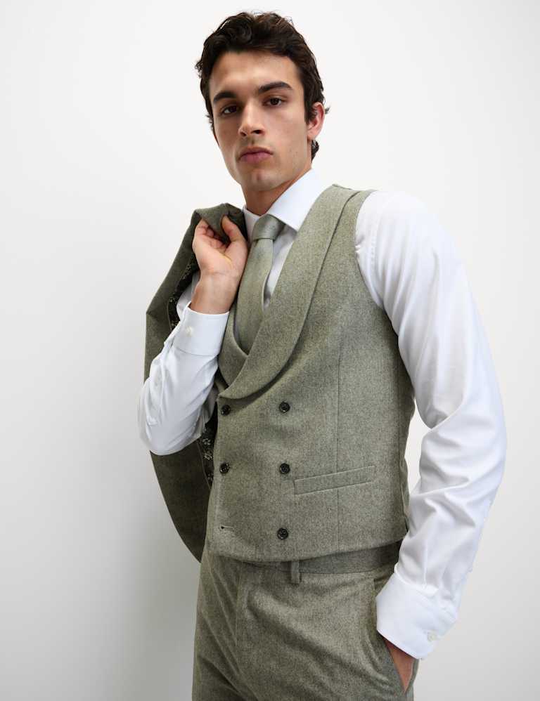 3 Piece Tailored Fit Wool Rich Tweed Suit 3 of 6