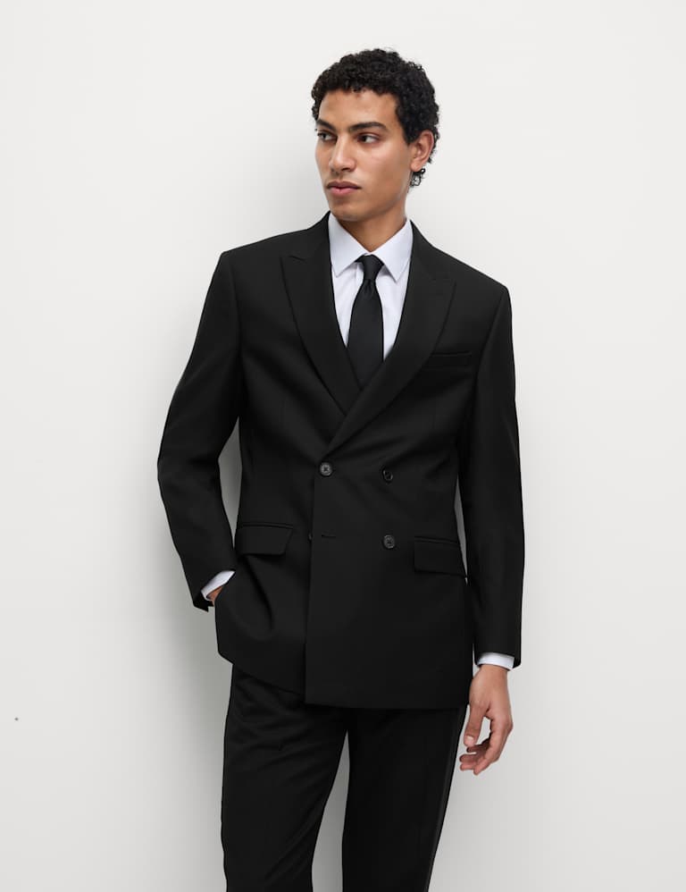 Slim Fit Double Breasted Suit M S IE