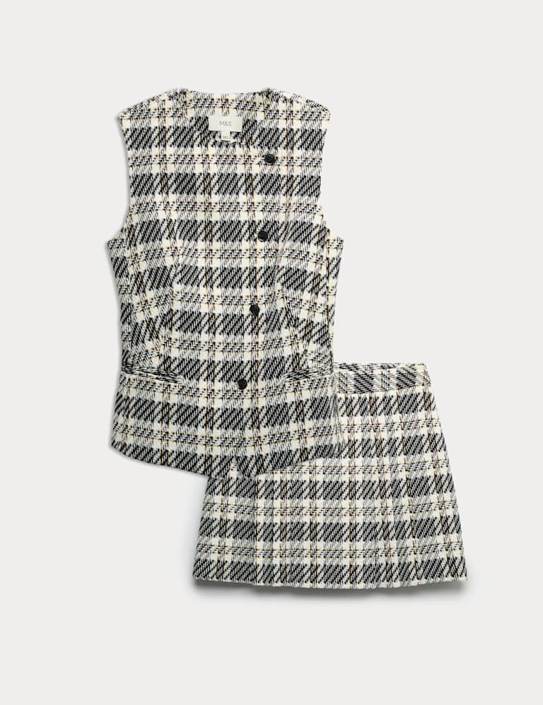 Check Waistcoat & Skirt Set 2 of 6