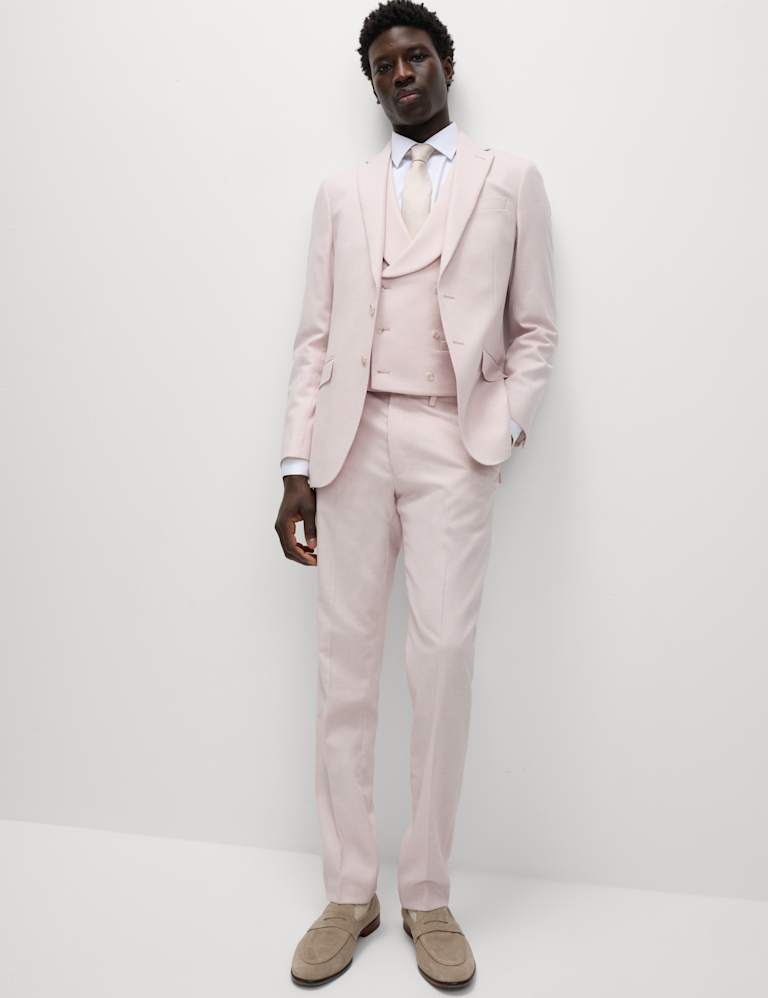 3 Piece Tailored Fit Wool Rich Tweed Suit 3 of 6