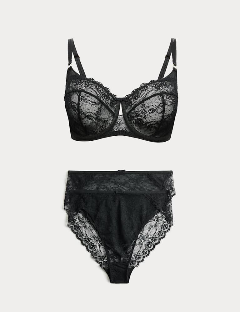 Ida Lace Wired Balcony Bra Set F-H 2 of 6