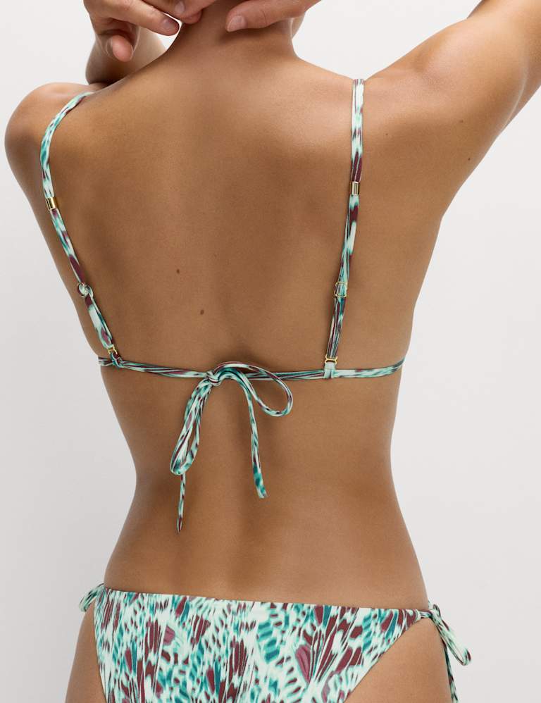 Printed Trim Detail Triangle Bikini Set 4 of 6