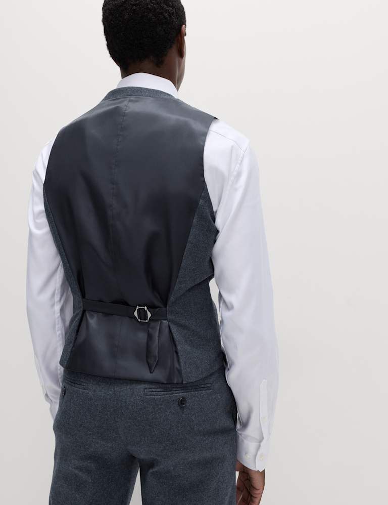 Tailored Fit Wool Rich Tweed Double Breasted Suit 6 of 6