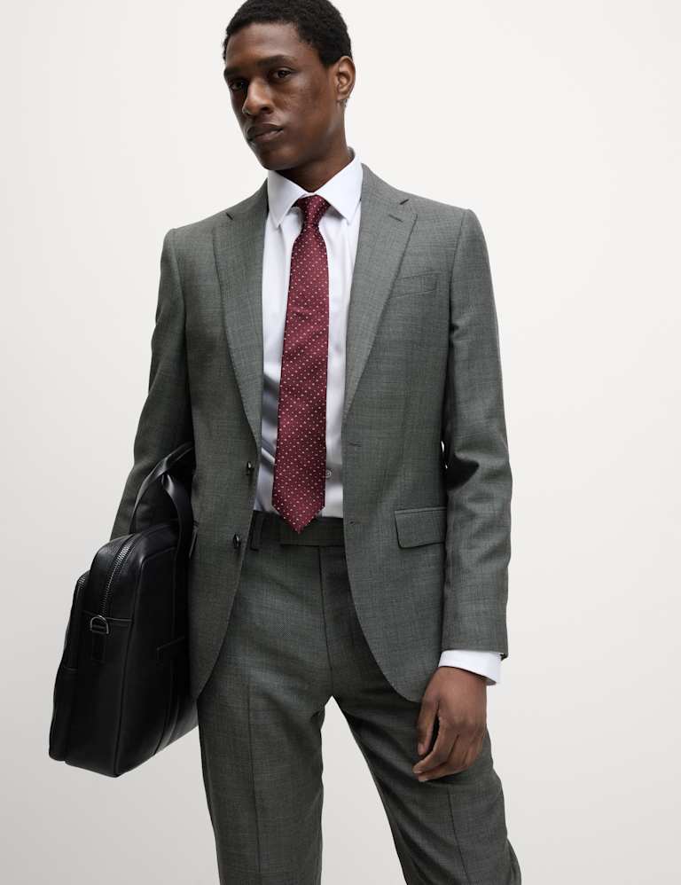 2 Piece Slim Fit Pure Wool Suit 2 of 6