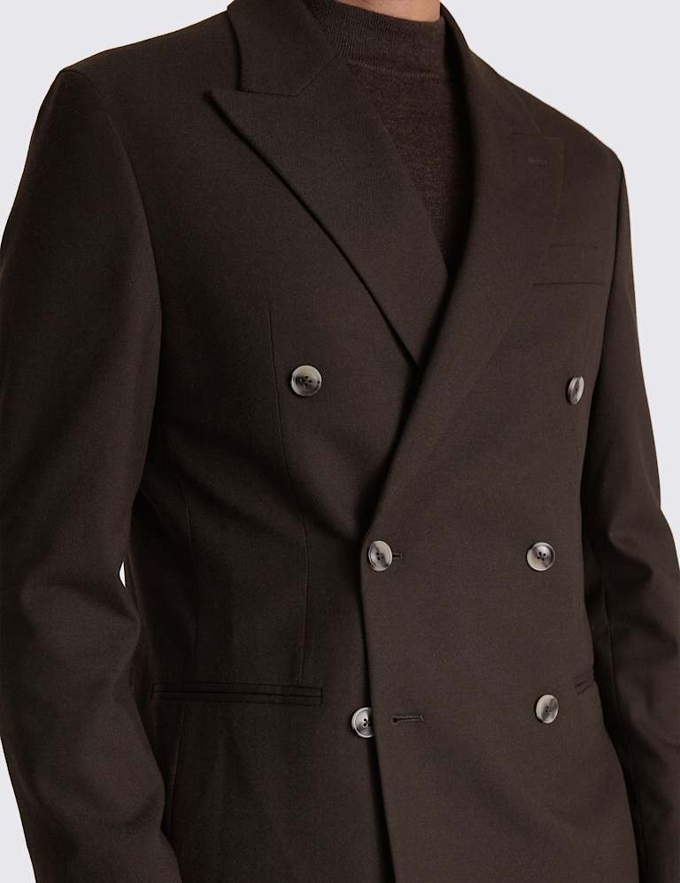 2 Piece Relaxed Fit Flannel Double Breasted Suit 3 of 6