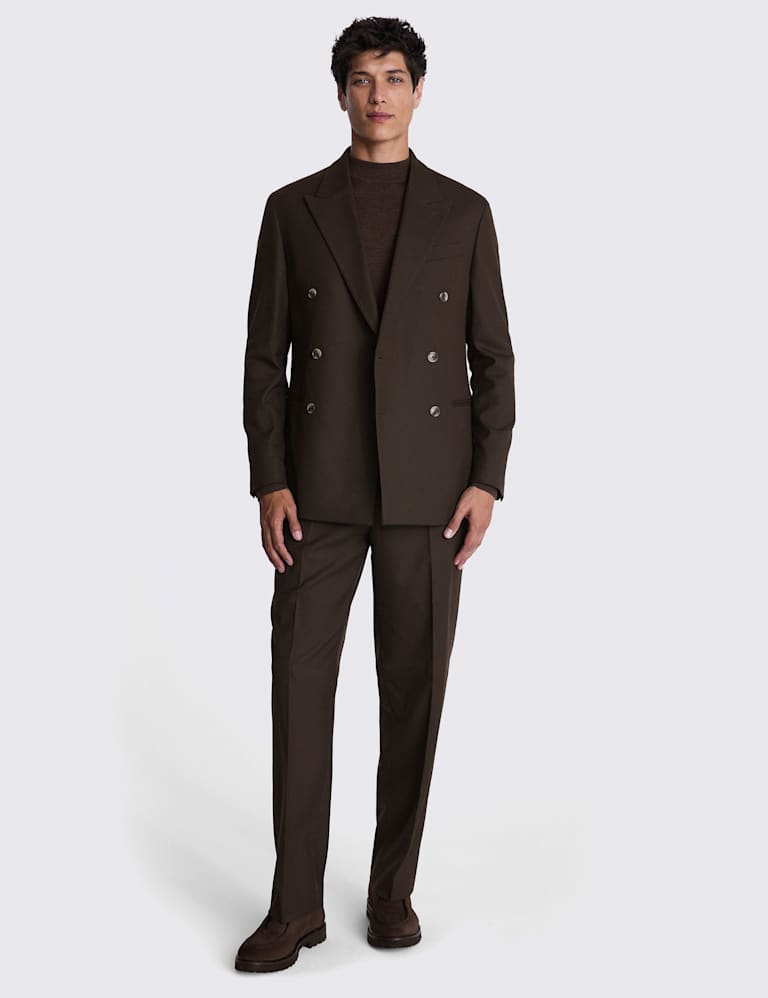 2 Piece Relaxed Fit Flannel Double Breasted Suit 6 of 6