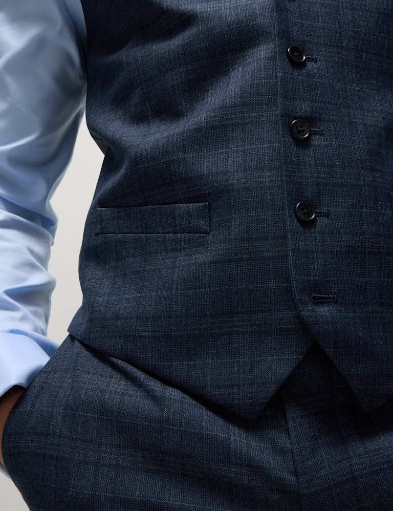 3 Piece Regular Fit Check Suit 6 of 6