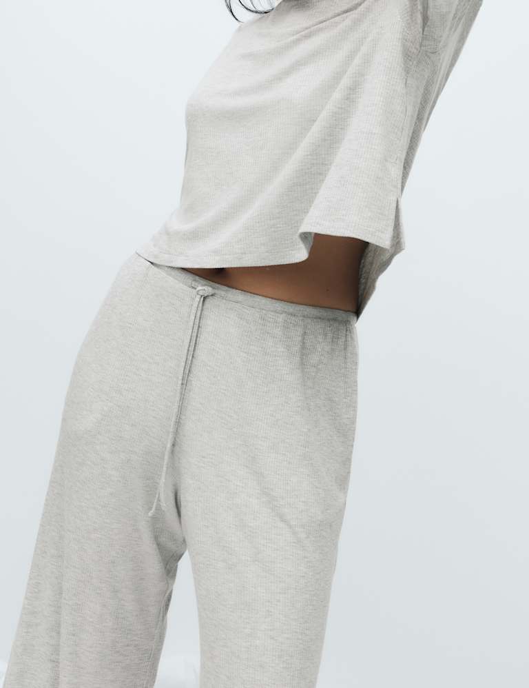 Modal Rich Ribbed Pyjama Top Set 5 of 6
