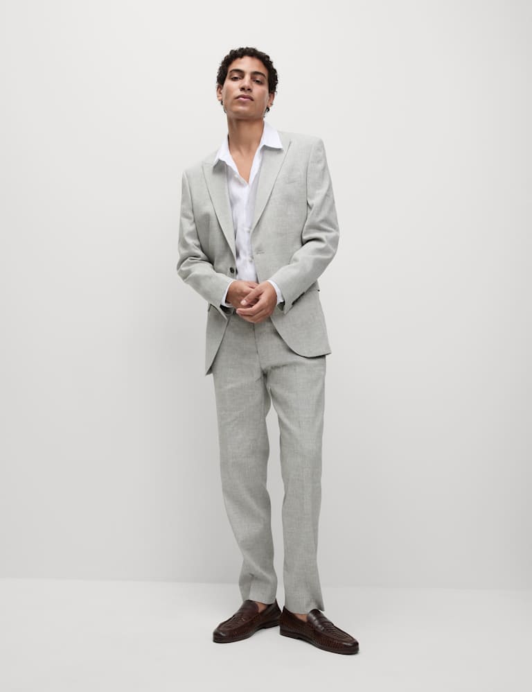 2 Piece Tailored Fit Italian Performance Linen Suit 6 of 6