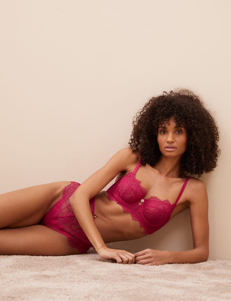 Ophelia Lace UnderwiredBalconette Bra Set A-E 1 of 6