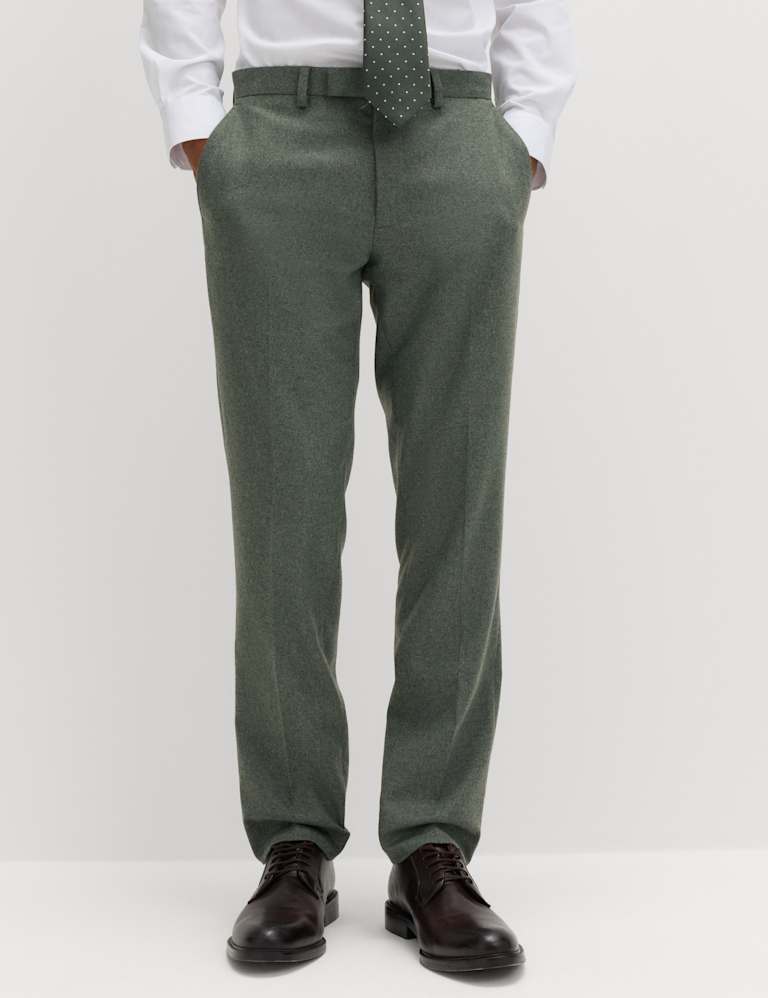 3 Piece Tailored Fit Italian Wool Rich Tweed Suit 5 of 6