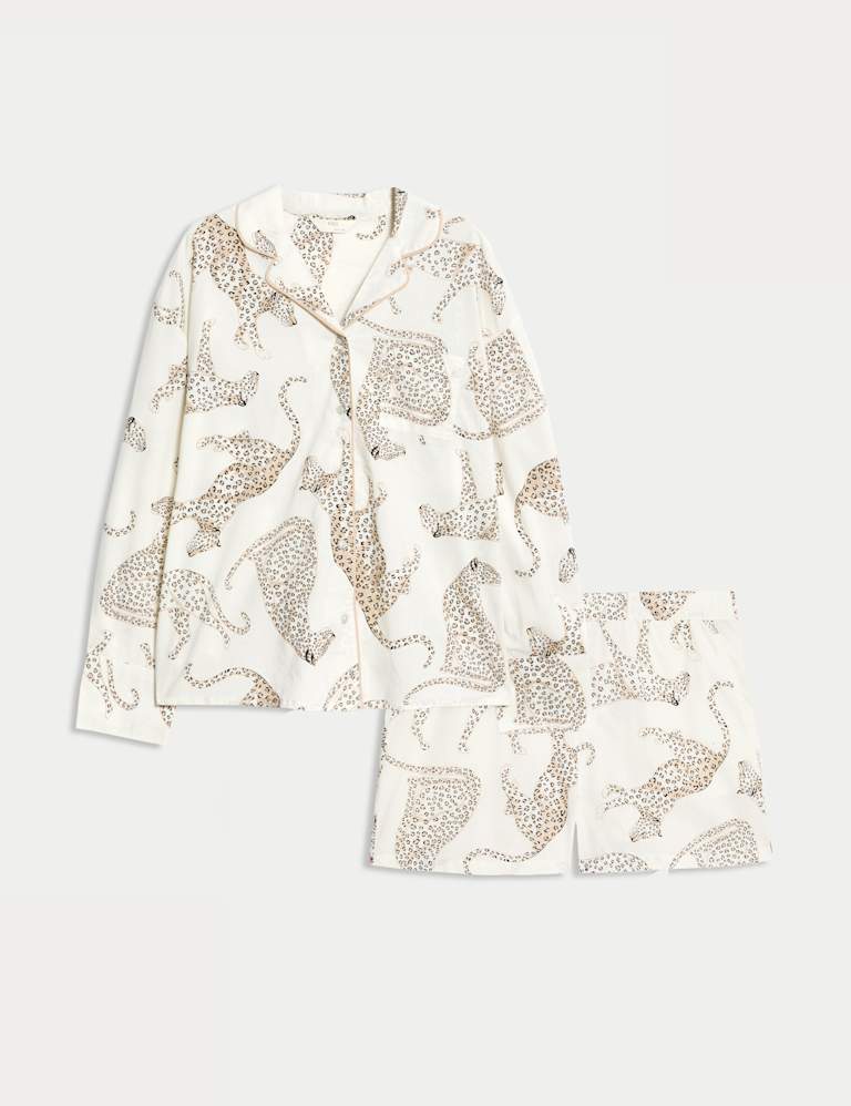 Pure Cotton Animal Print Pyjama Set 2 of 6