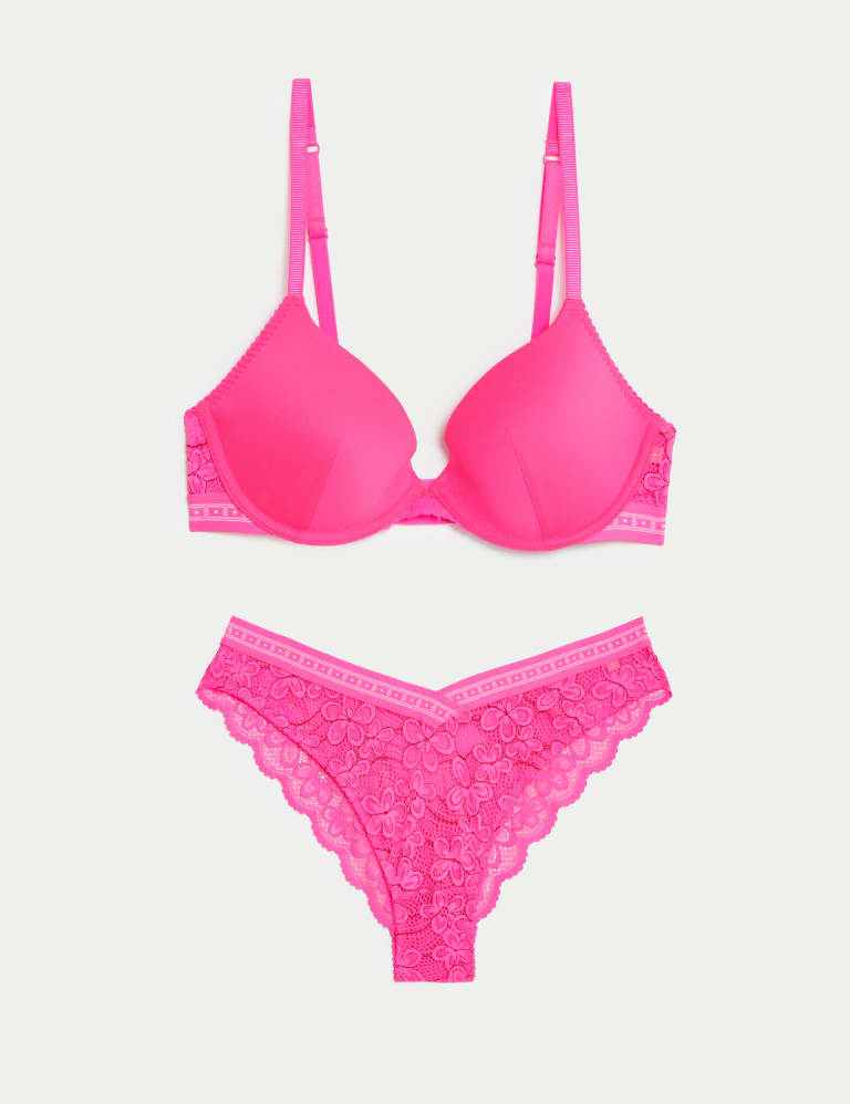 Cleo Wired Plunge Bra Set A-E 2 of 6