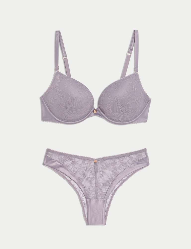 Rosa Lace Wired Push-Up Plunge Bra Set A-E 2 of 6