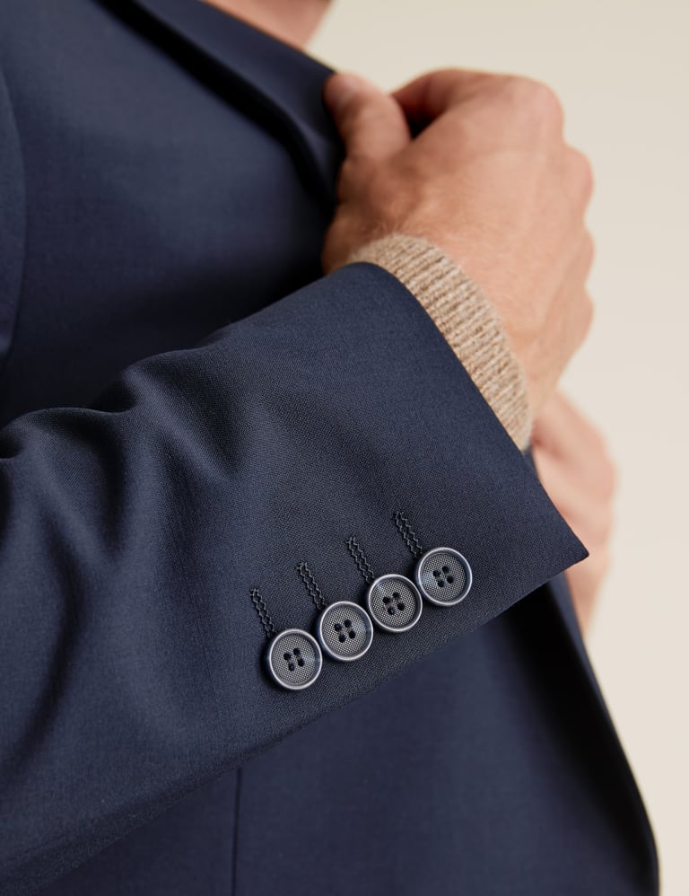 The Ultimate Navy Slim Fit Wool Blend Suit 7 of 8