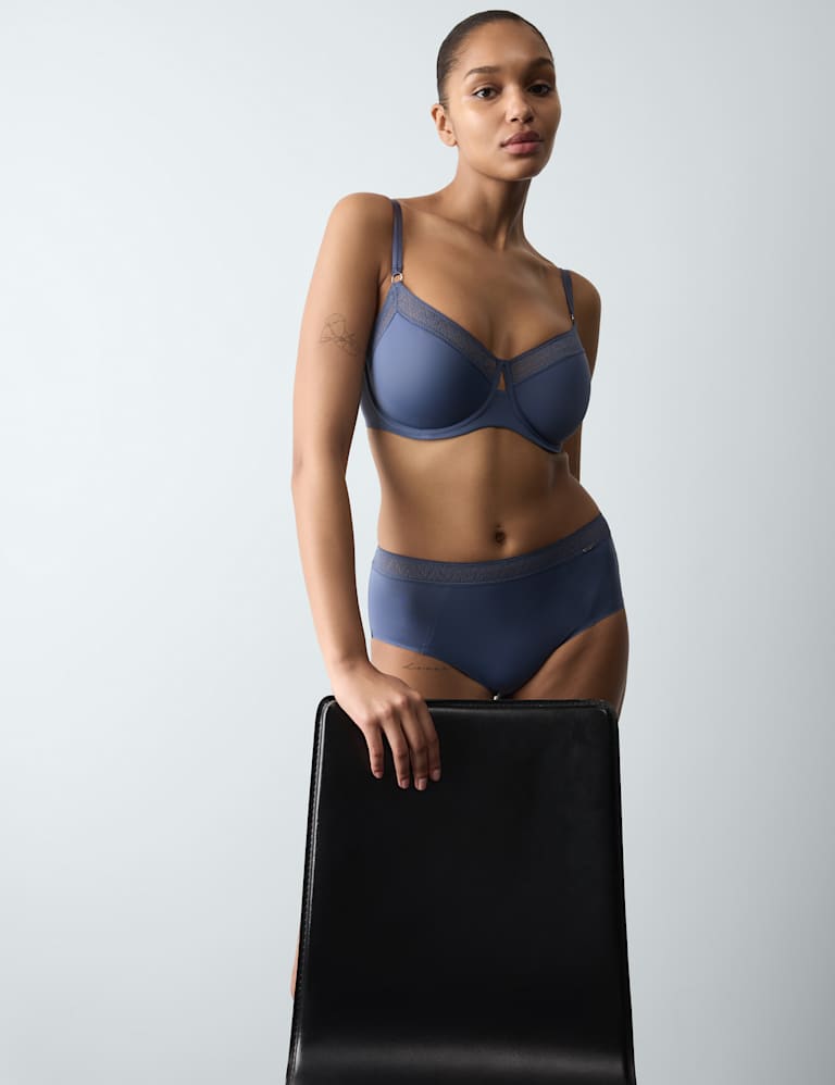 Boston Microfibre Wired Minimiser Bra Set C-G 1 of 6