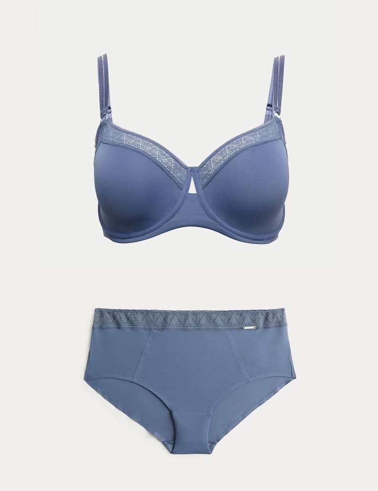 Boston Microfibre Wired Minimiser Bra Set C-G 2 of 6