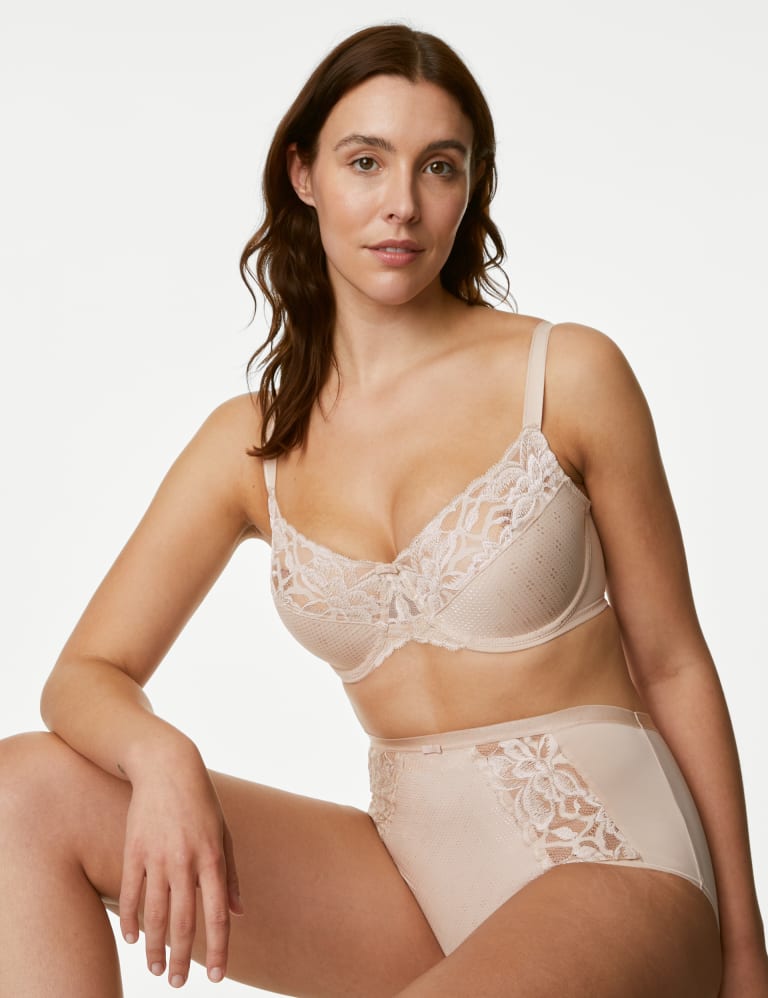 Wild Blooms Minimiser Full Cup Bra Set C-H 1 of 1