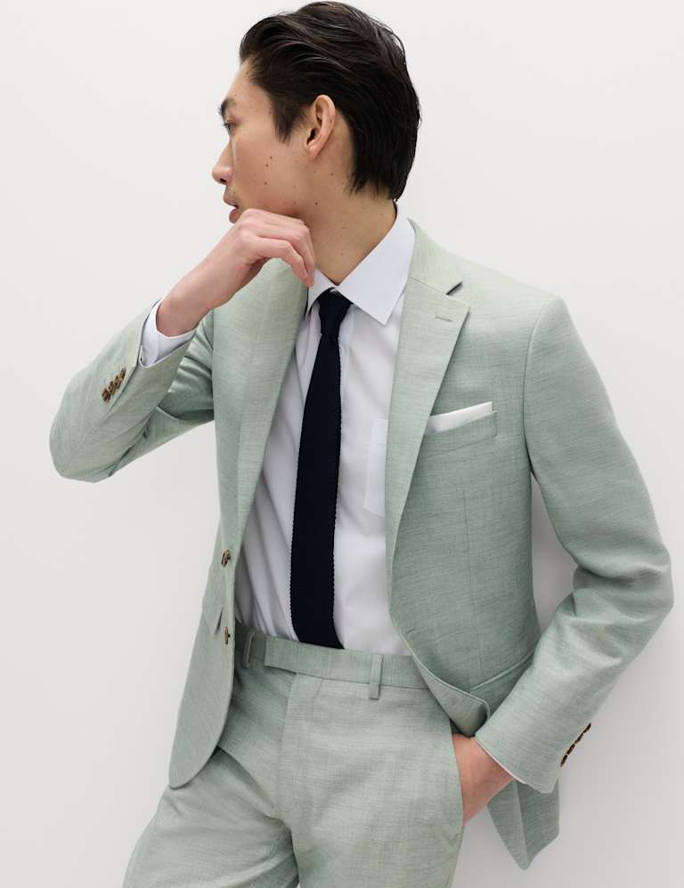 2 Piece Slim Fit Textured Stretch Suit 1 of 6