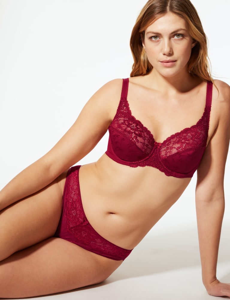 Floral Jacquard Lace Set with Full Cup A-DD 1 of 1