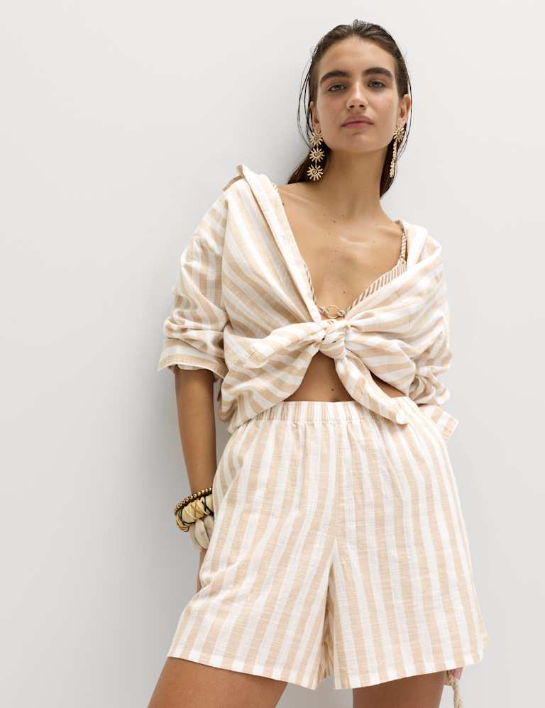 Striped Shirt & Short Set 1 of 6