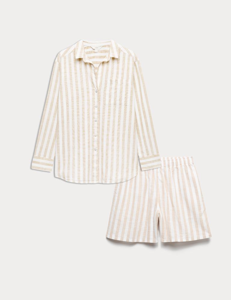 Striped Shirt & Short Set 2 of 6