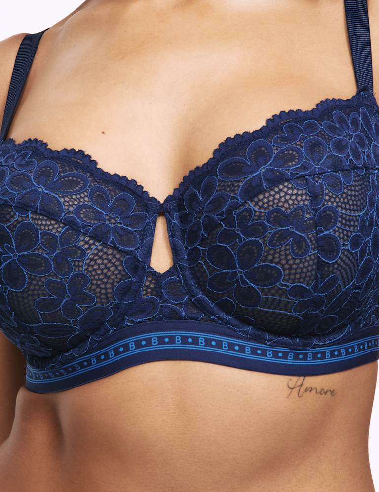 Cleo Lace Wired Balcony Bra Set F-H 3 of 6
