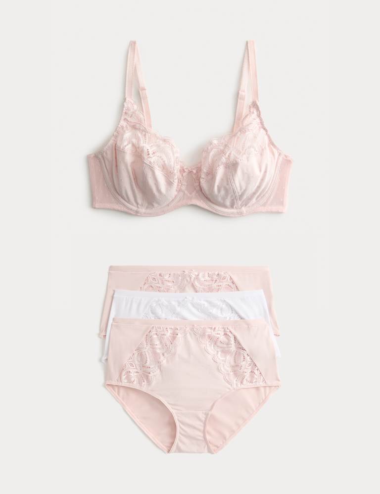 Amelia Lace Wired Full Cup Bra Set A-E 2 of 5