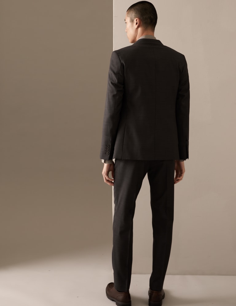 Tailored Fit Pure Wool Textured Suit 3 of 7