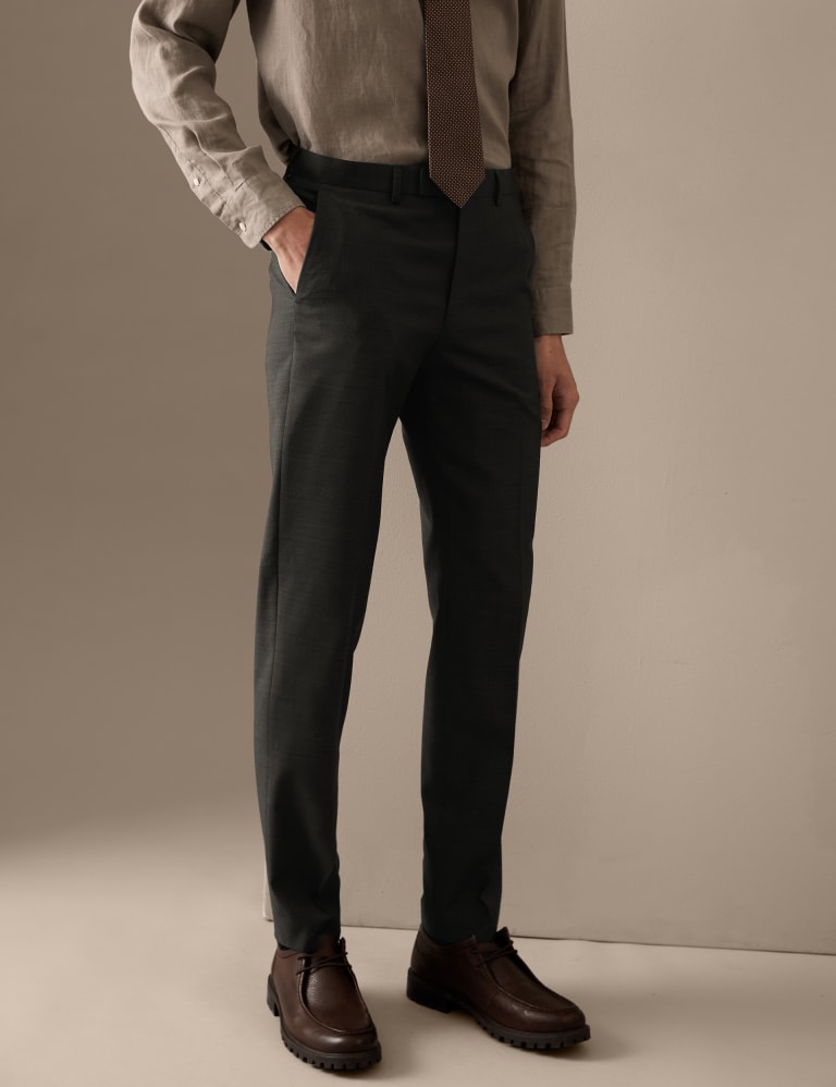 Tailored Fit Pure Wool Textured Suit 4 of 7