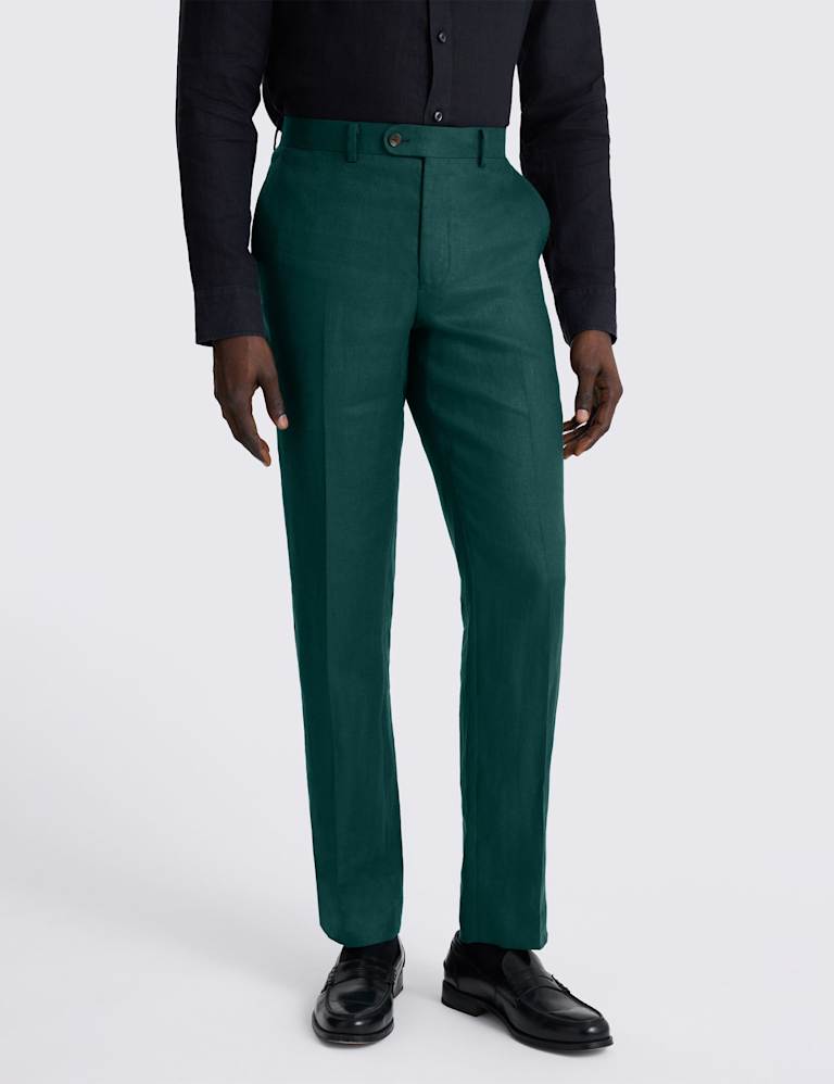 2 Piece Slim Fit Pure Linen Double Breasted Suit 2 of 6