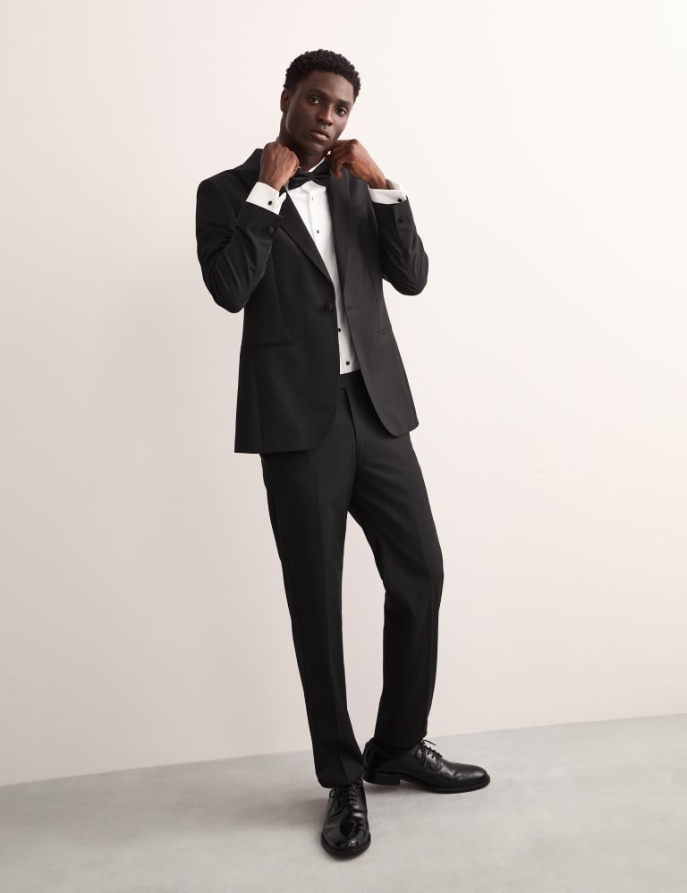 Tailored Fit Pure Wool Tuxedo Suit 1 of 5