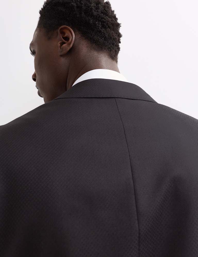 2 Piece Tailored Fit Pure Wool Tuxedo Suit 3 of 6