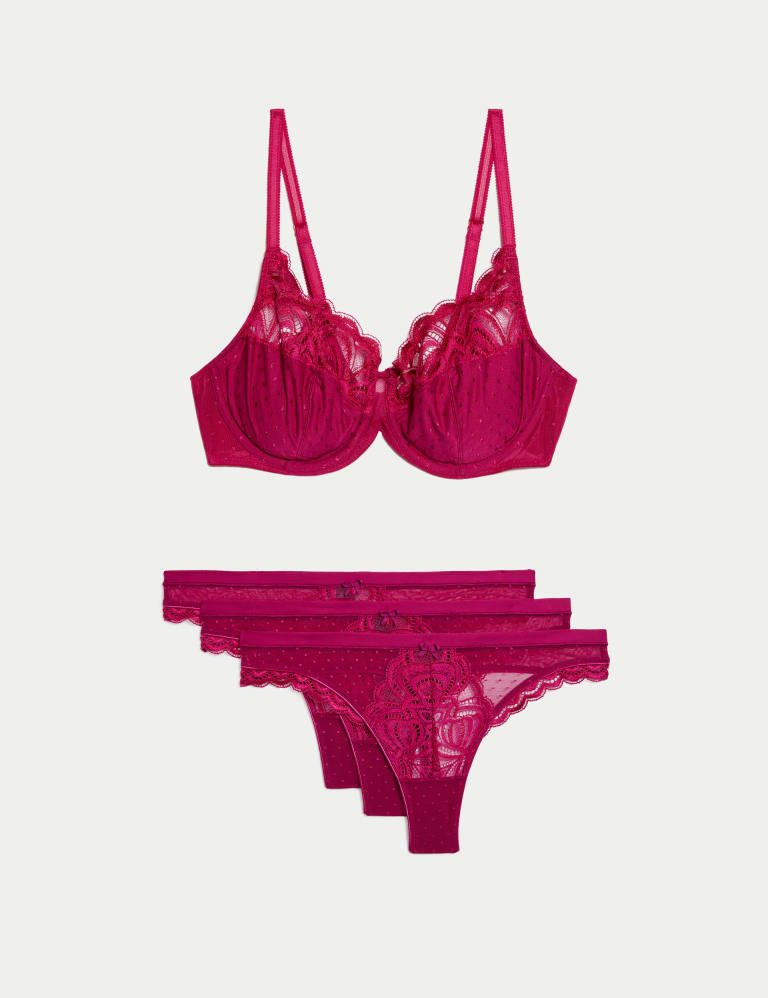 Amelia Lace Wired Full Cup Bra Set A-E 2 of 6