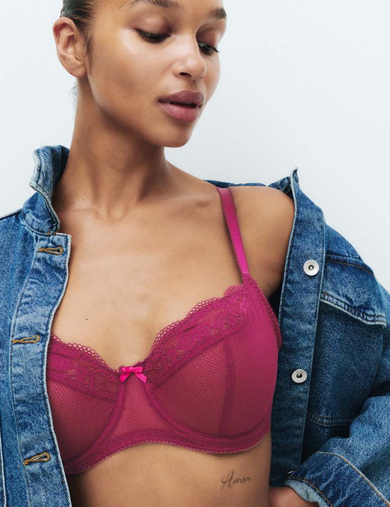 Jasmine Lace Wired Balcony Bra Set F-H 3 of 6