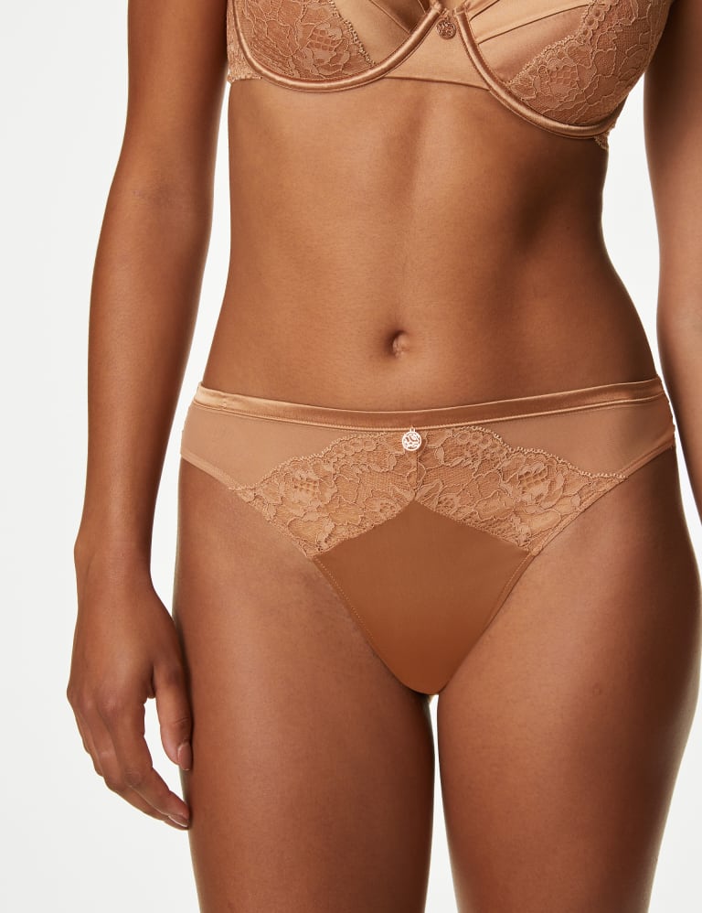 Silk & Lace Wired Full Cup Bra Set A-E 5 of 6