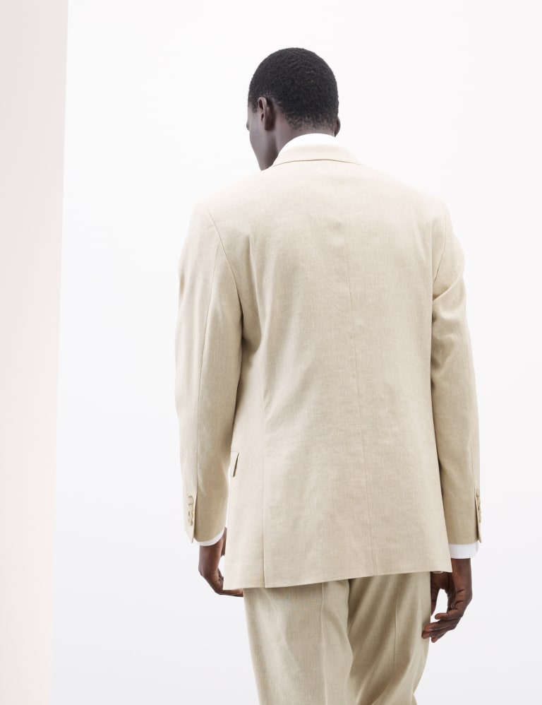 3 Piece Tailored Fit Italian Performance Linen Blend Suit 4 of 6