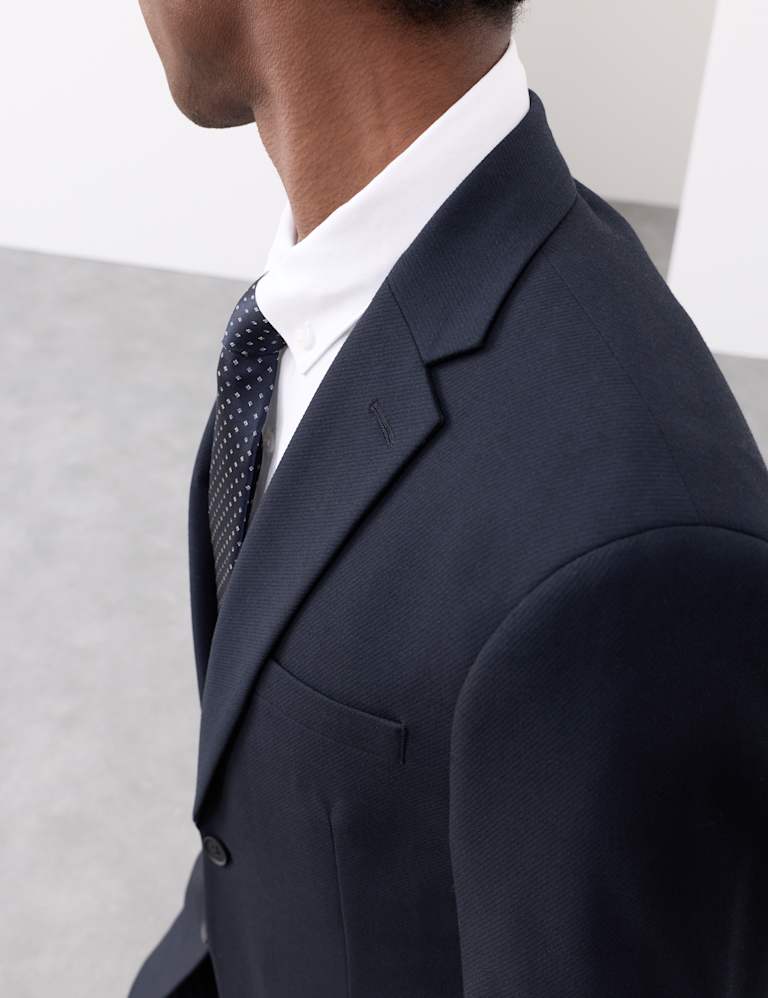 2 Piece Tailored Fit Wool Blend Performance Suit 6 of 6