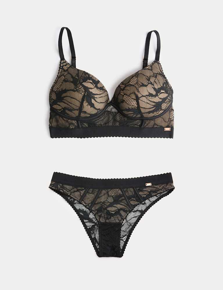 LaceWear Non Wired Plunge Bra Set A-E 2 of 6