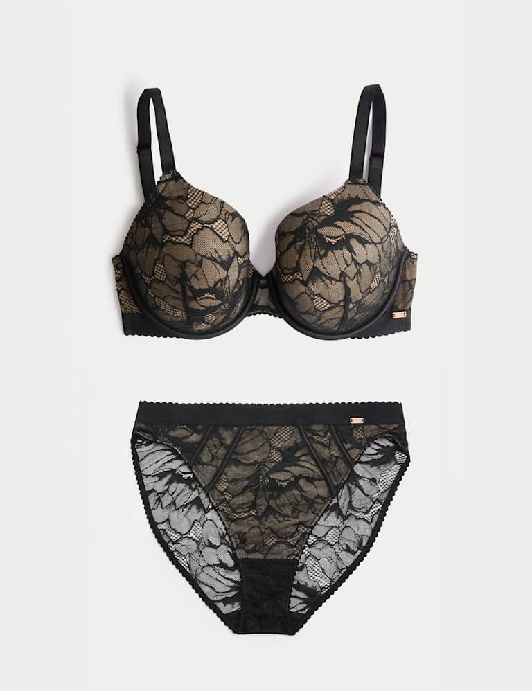 LaceWear Wired Plunge Bra Set F-H 2 of 5